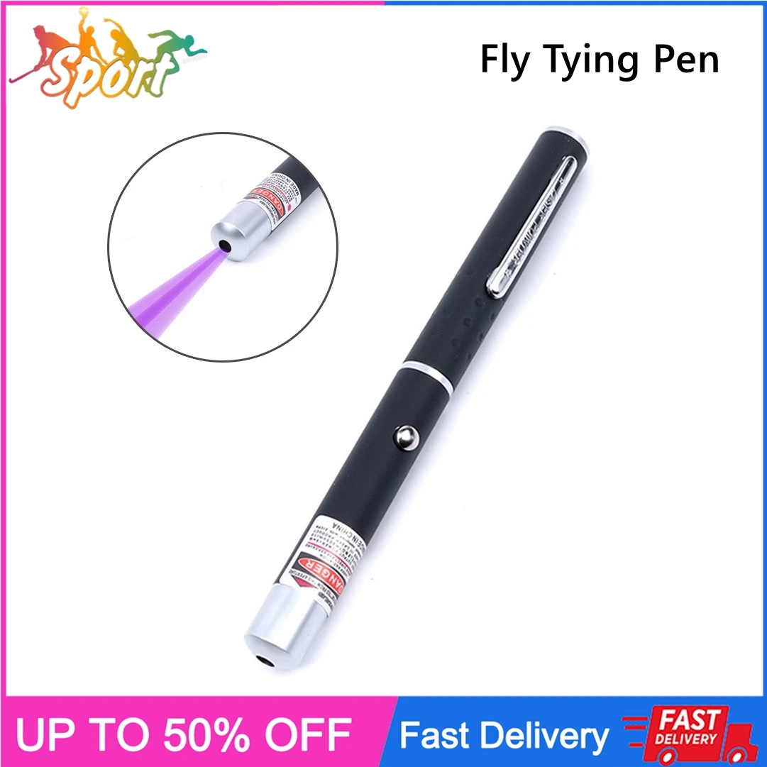 UV Fly Tying Light Pen Resin Glue Clear Fishing Tools For Curing Coating Bodies Adding Strength StructureFeathers Hackle