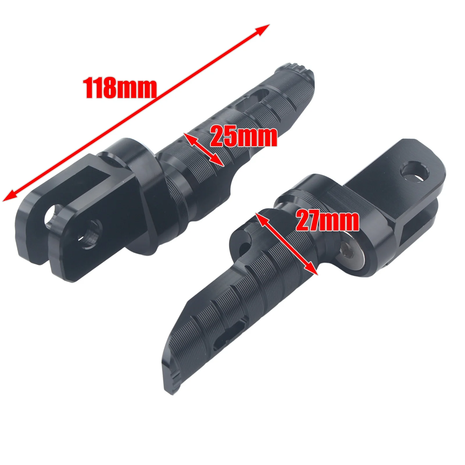 2X Front Footrests Foot Peg Fit For BMW G310R 2017-2024 G310RR 2023-2024 Factory Front Footrest Foot Pegs Pedals Black 5