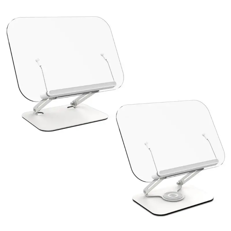 

Adjustable Acrylic Book Stand Holder 360 Rotatable Option for Tablets, Laptops Dropship