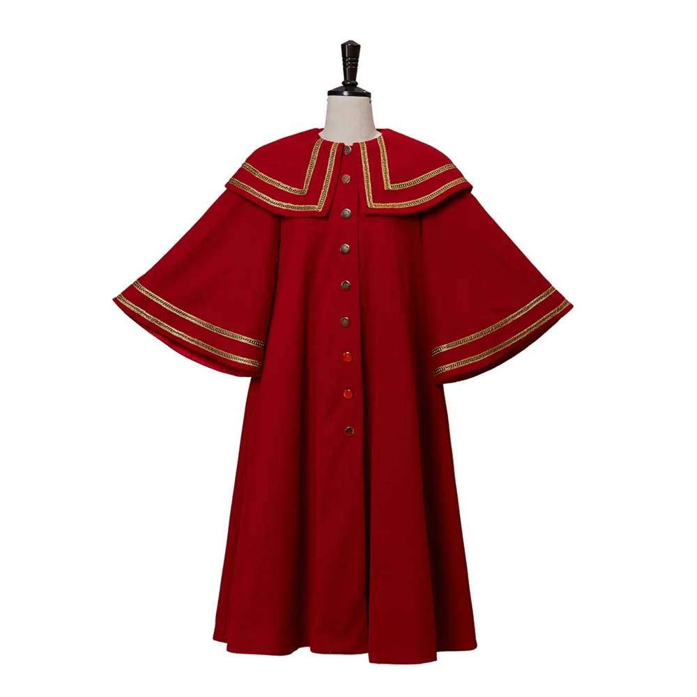 

Women's Medieval Civil War Vintage Red Cloak 18th Century England Style Coat Jacket Halloween Carnival Theme Party Costumes