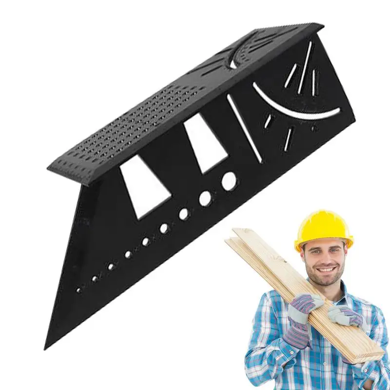 plastic 3d Miter Angle Measuring Tool Accurate Angle Ruler Carpenter Line Square Measuring Ruler 45/90 Degree Line Ruler Gauge