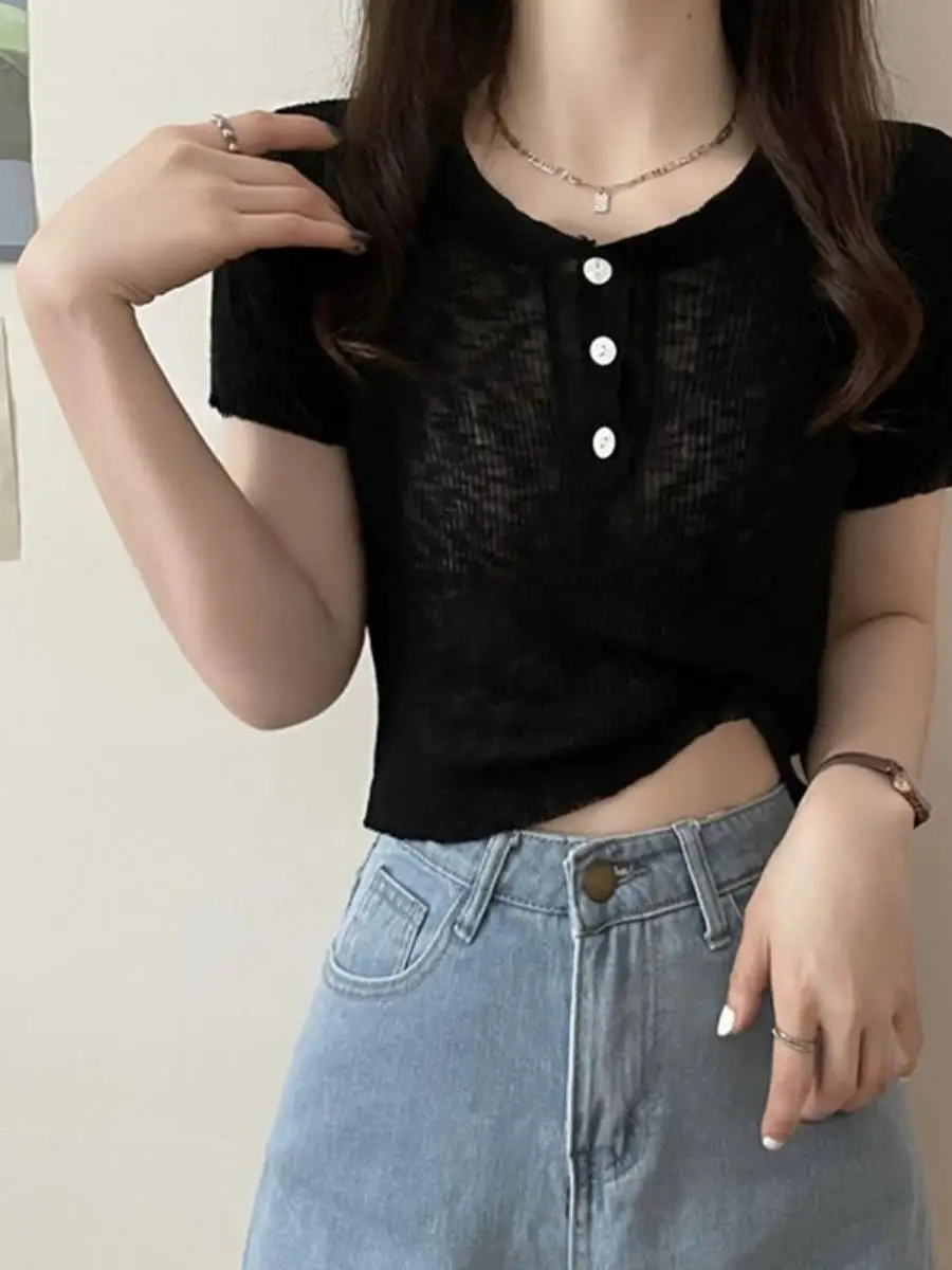camiseta-slim-fit-de-manga-curta-para-mulheres-top-de-verao-fino-com-decote-em-v-conjunto-de-duas-pecas-casual-confortavel