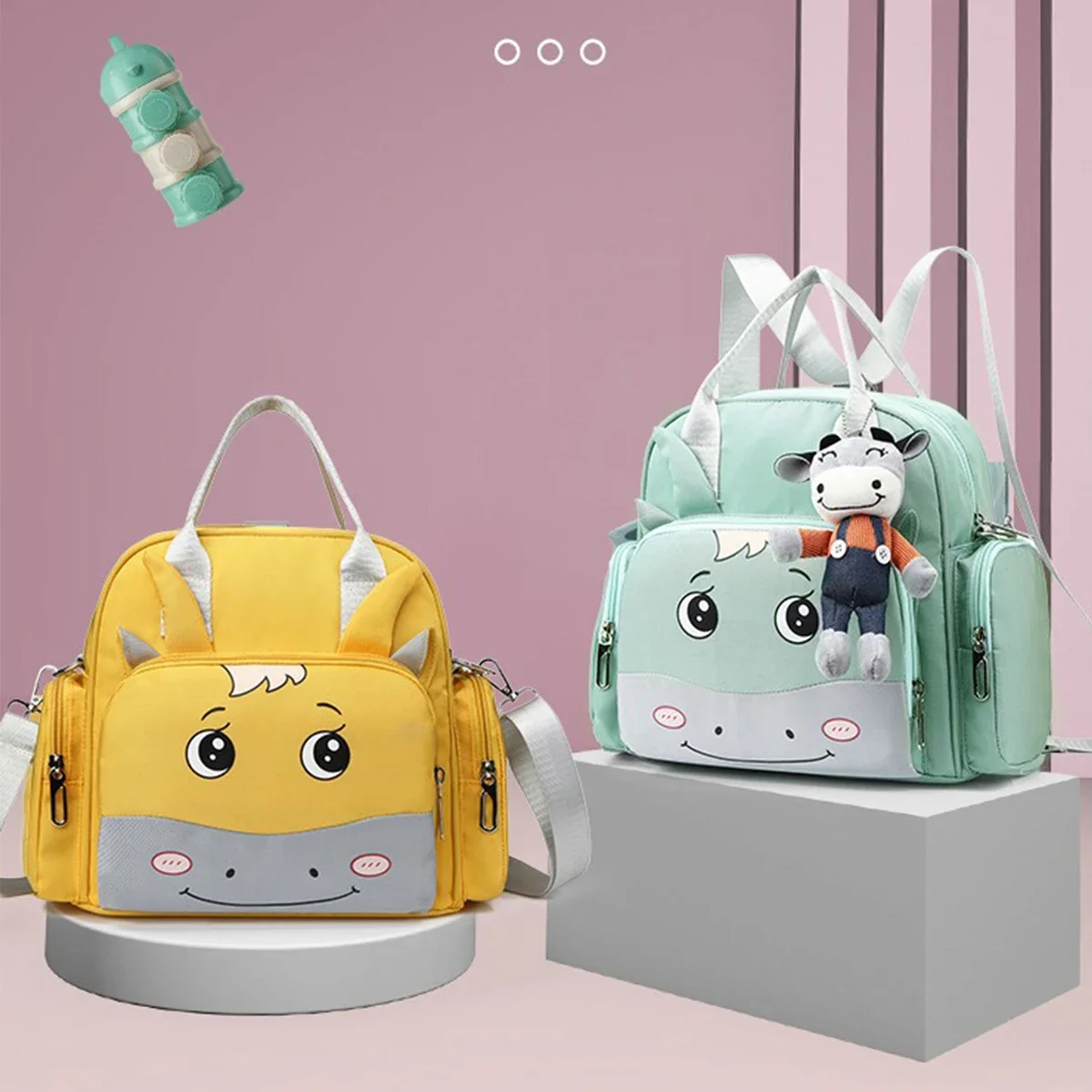 

Mom and Baby Diaper Bag Waterproof Mommy Backpack Portable Large Capacity Multi-purpose Bebe Stroller Bags Maternity Hanging Bag