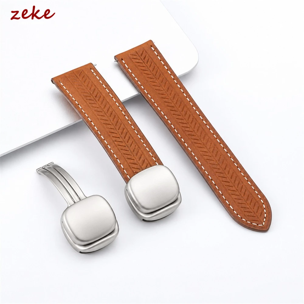 Magnetic Metal Zinc Alloy Strap Clasp Black Stainless Steel Folding Buckle 18 20mm for Ultra Watch Smartwatch Button Accessories