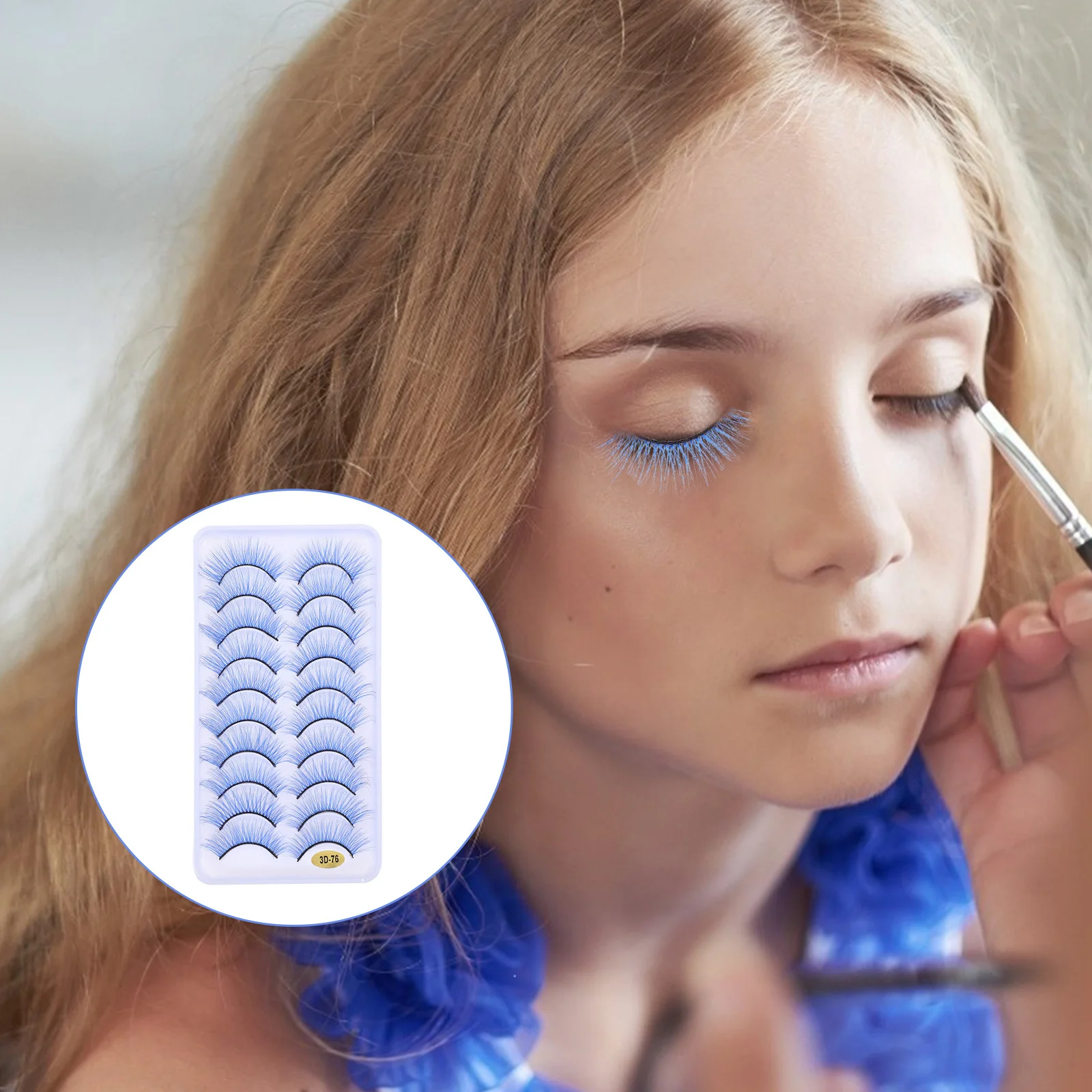 10쌍 할로윈 여성용 가짜 속눈썹 화려한 파티 메이크업 액세서리 할로윈 가짜 속눈썹