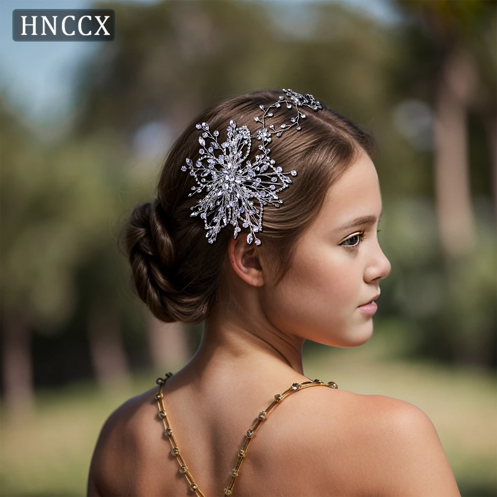 HNCCX Rhinestone Hair Comb Bride Hair Ornaments Headaband Bridal Wedding Hair Accessories Headpieces Crystal for Party  CP401