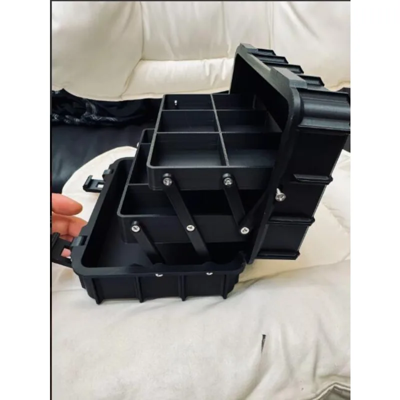 Foldable 3D‑Printed Parts Organizer Box 163×121×71mm, Storage Case for RC Model Parts Screwdriver Bits Digital Small Accessories
