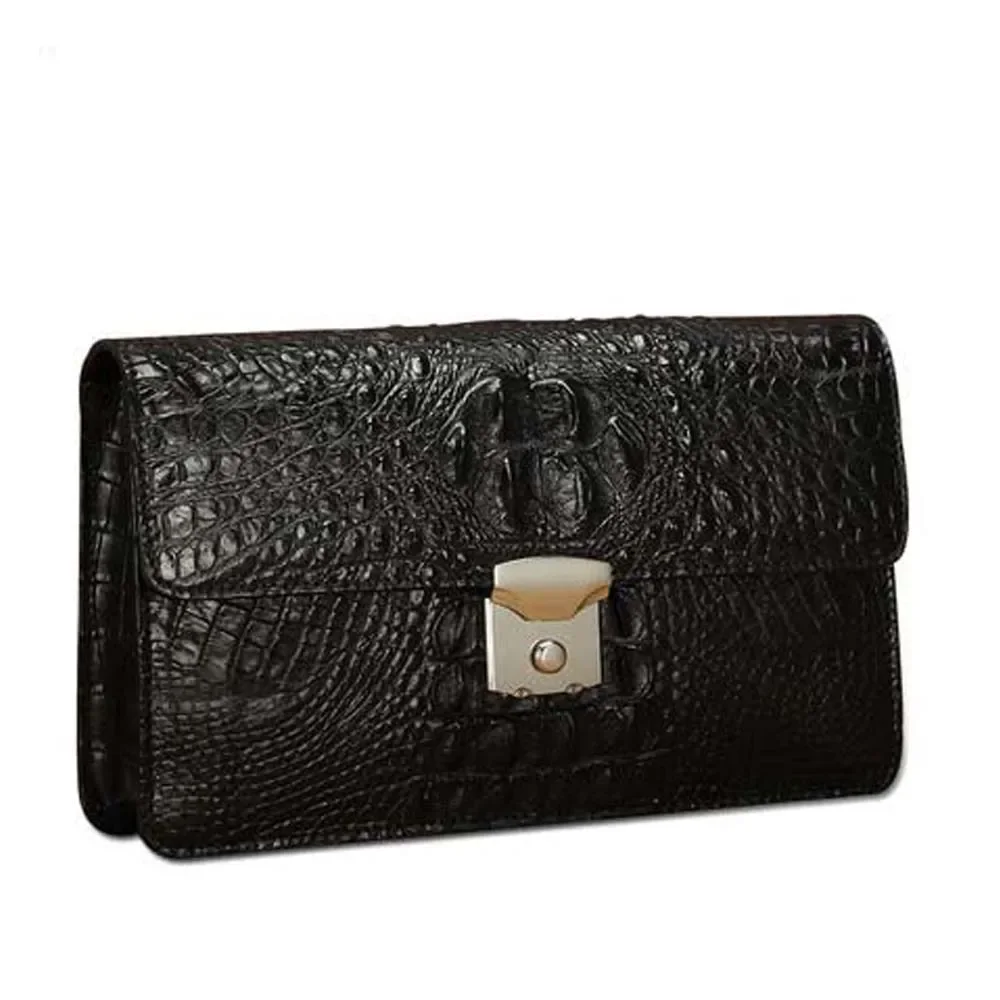 

lukani new crocodile men Hand bag With a combination lock manual large capacity Hand caught bag Male clutch bag men wallet