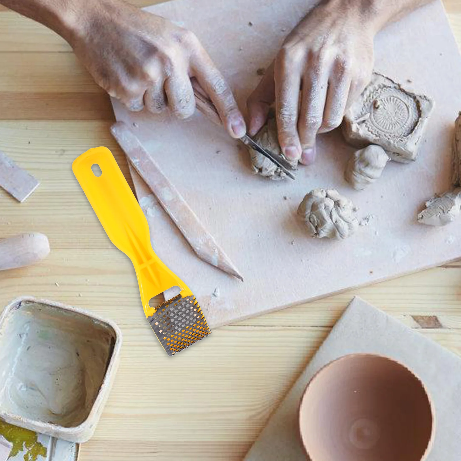 

Pottery Shaper Tool Clay Hand Shaper Sharpened File Scraper for Pottery Clay Sculpting Foam Sculpture Art Tools