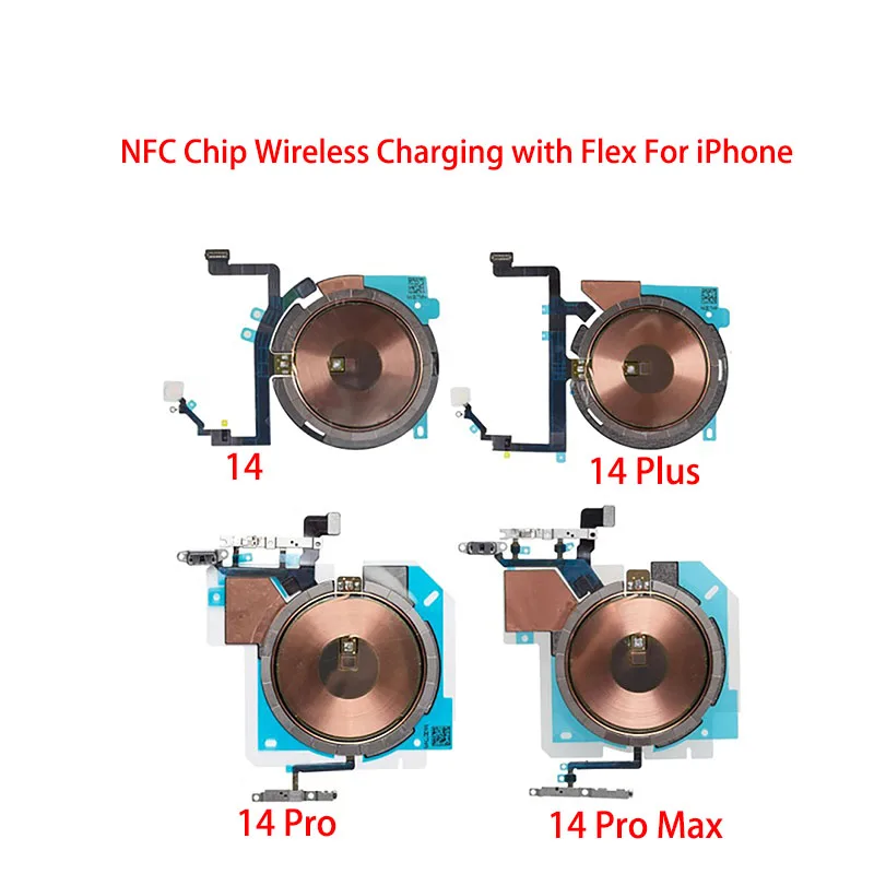 رقاقة شحن لاسلكية NFC مع حجم فليكس آيفون 11 برو ماكس 12 13 14 X XS XR ملصق لوحة الشاحن