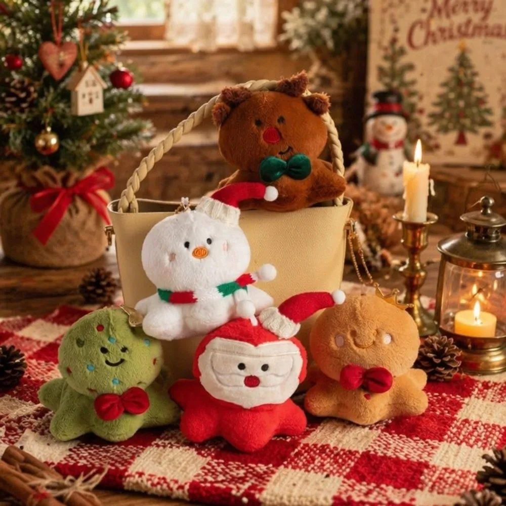 New Christmas Pillow Shape Hanging Loop Hanging Ornament Soft Touch Festive Style Doll Home Decor