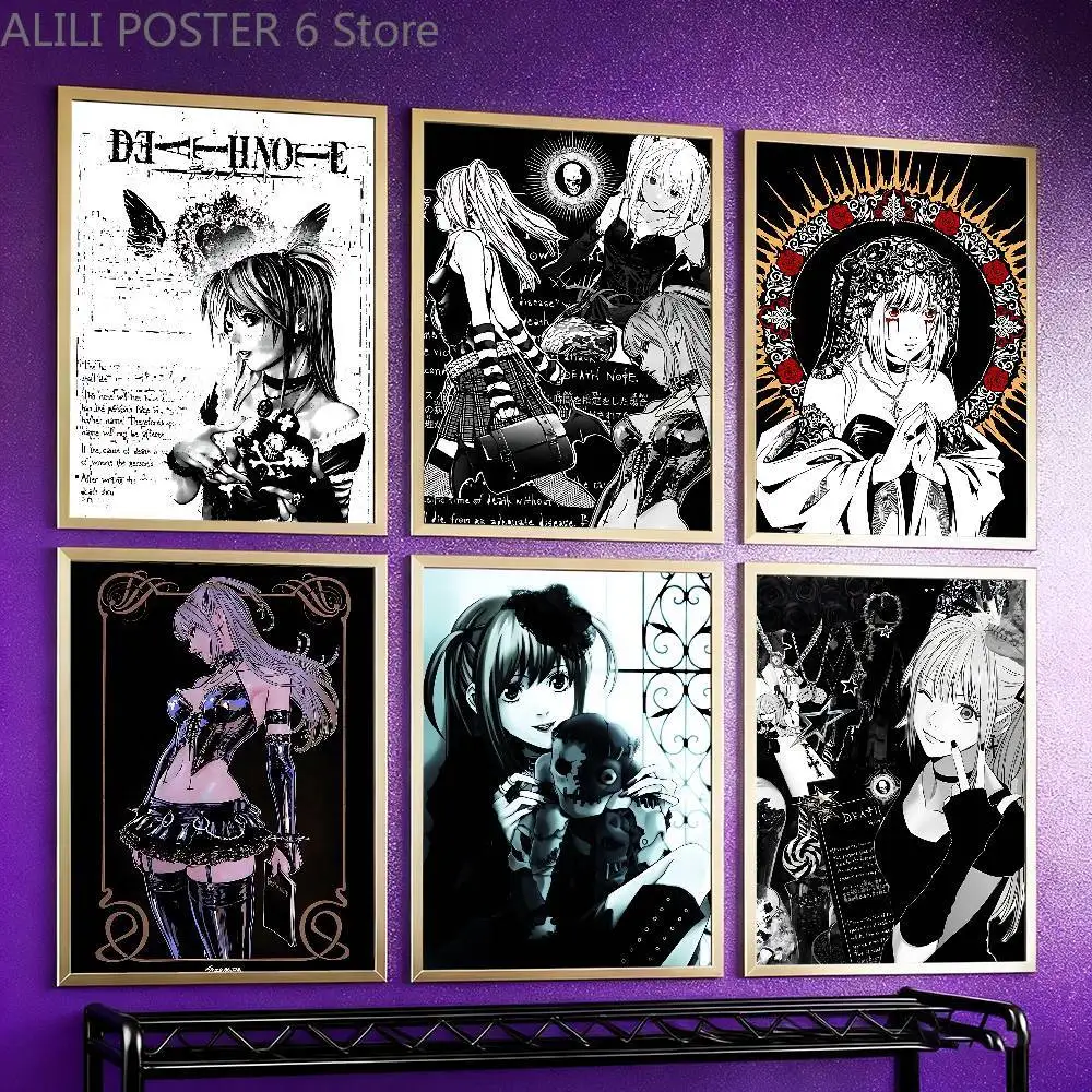 Misa D-Death N-Note Cross Poster Prints Wall Art Painting Picture Gift Living Room Bar Restaurant Dec Sticker Large