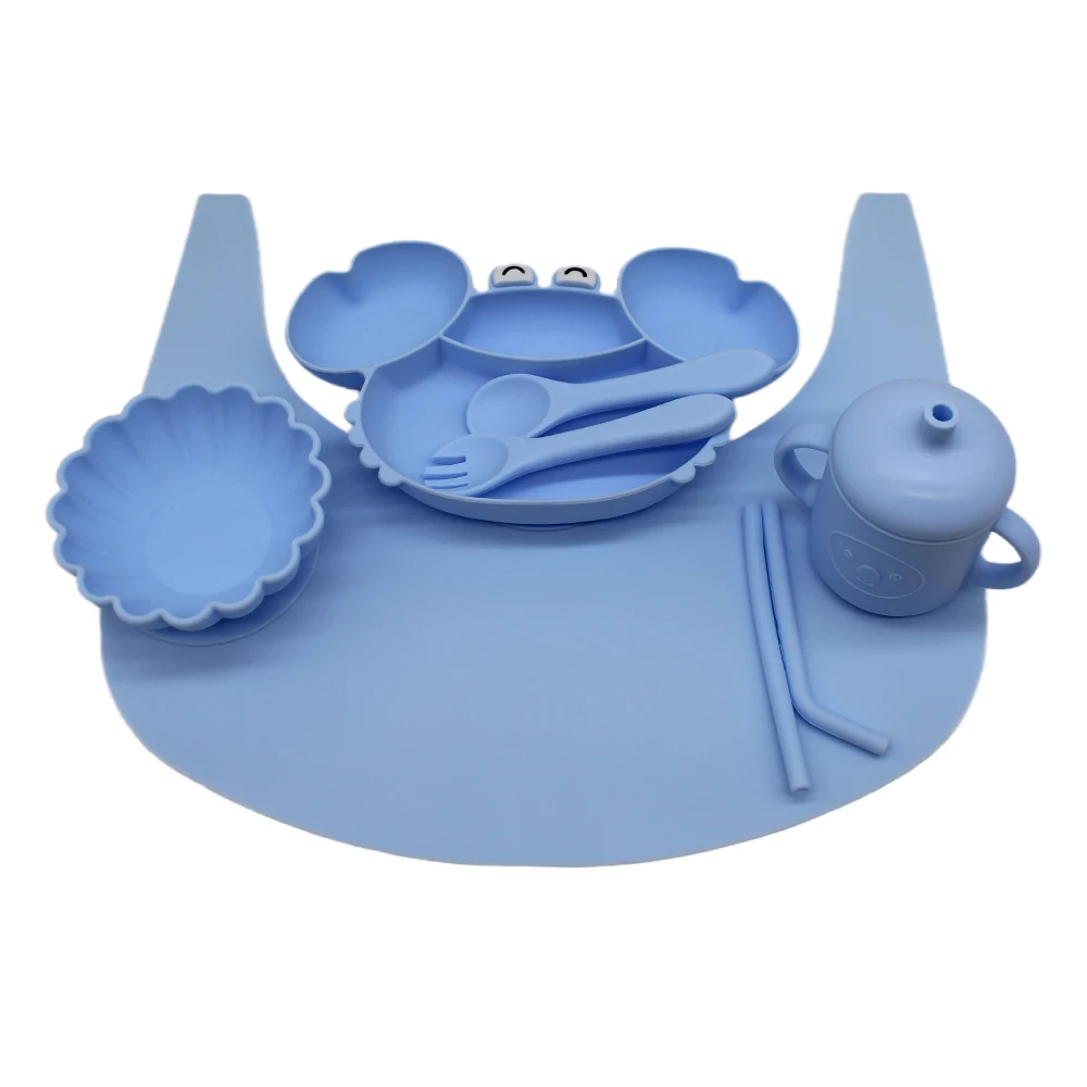 Compartiment Traybaby Zuignap Met Placemat Autonoom Eten Training Bowlchildren 'S Complementaire Servieset