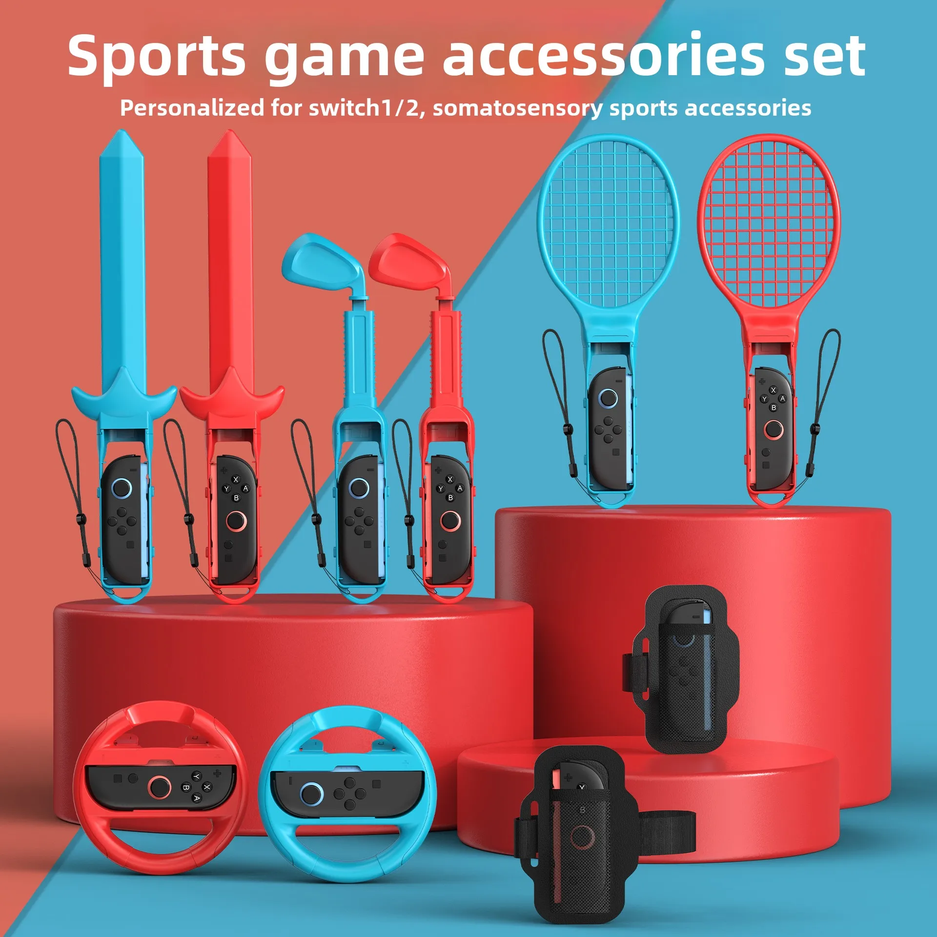 new-switch-2-sports-accessories-kit-game-controller-set-with-tennis-racket-fencing-grip-racing-steering-wheel-for-sports-games