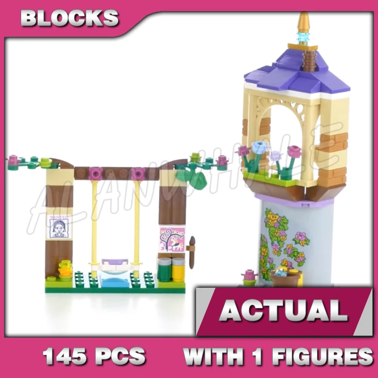 

145 шт., наборы строительных блоков принцессы Royal Girls Rapunzel's Best Day Ever, 2 предмета, Tower Swing Horse 10564, совместимые с моделью