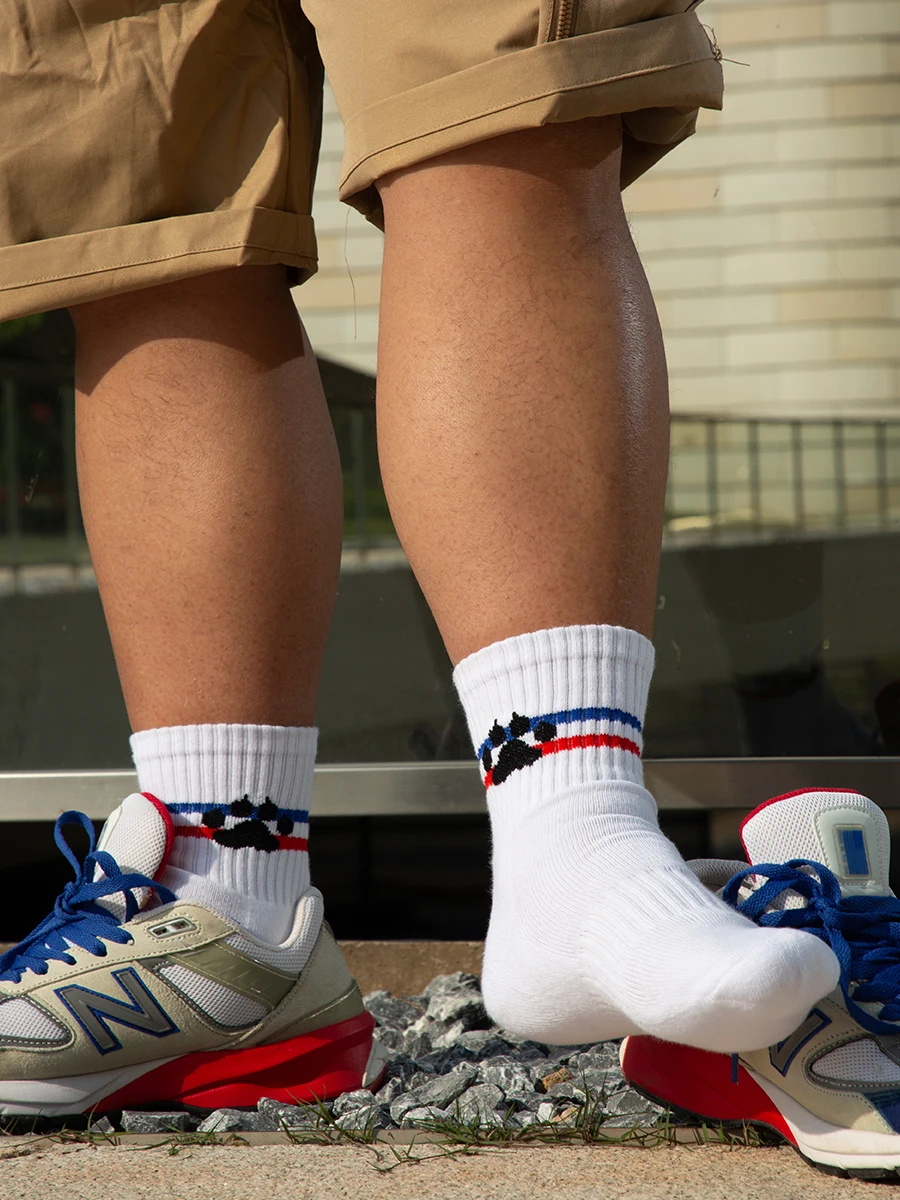 

2025 One Pair Bear Paw Claw Print Men's Cotton Casual Socks, High Quality Man Sporting Thickened Long Socks, Design For Gay Bear