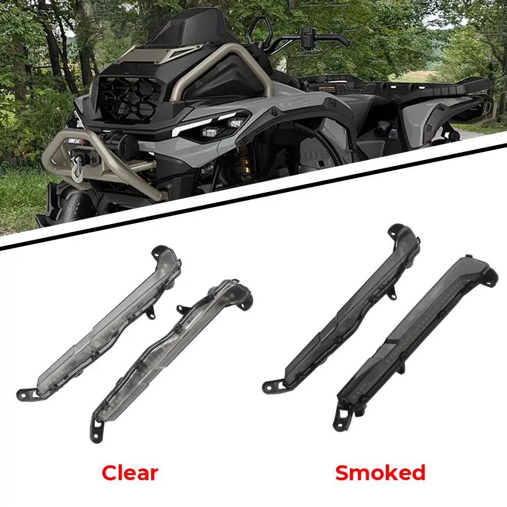 Auxiliary Led Light Daytime Running Light Led Front Drl Lamp Compatible With Can-Am Outlander 1000R Max 2025-2026 Clear/Smoked