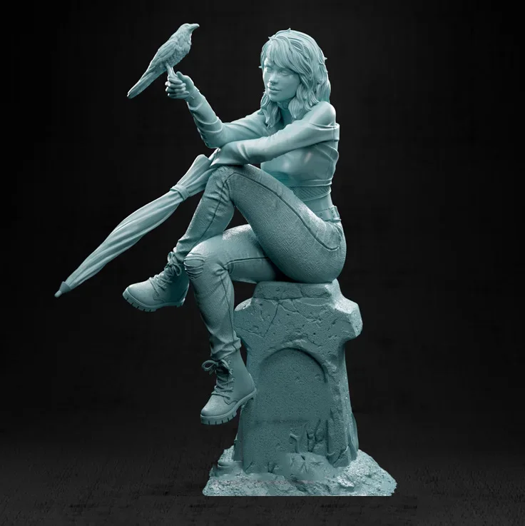 

1/24 75mm 1/18 100mm Resin Model Kits TV Sand Girl Figure Sculpture Unpainted No Color RW-1116