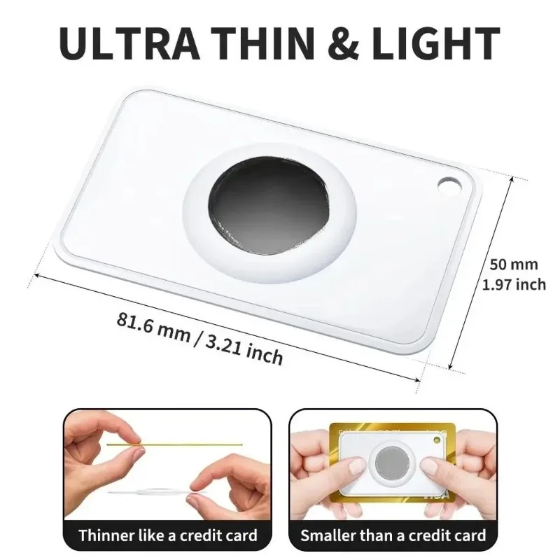 

For Apple Airtag Thin Card Wallet Case Universal GPSTracker Locator Holder Anti-Lost Protective Sleeve for Purse Wallet DailyUse