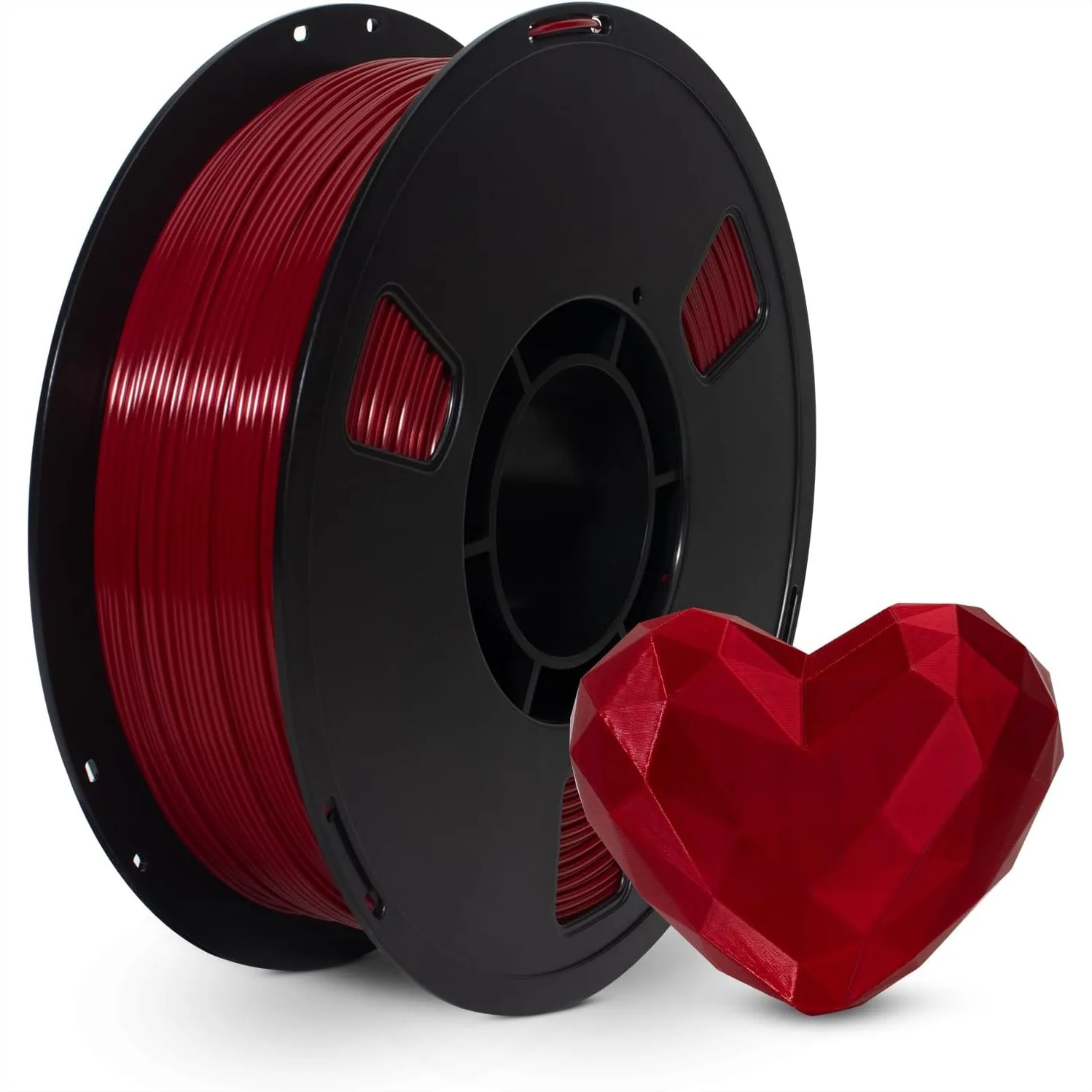 

PLA Filament 1.75mm Ruby Red 1KG, Clog-Free 3D Printer Filament with +/-0.02mm Accuracy for High Speed Printing