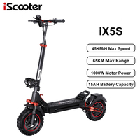 iScooter iX5S Foldable Adult Electric Scooter E-Scooter 45 KM/H Electric Kick Scooter 1000W Skateboards 48V 15Ah Kickboard