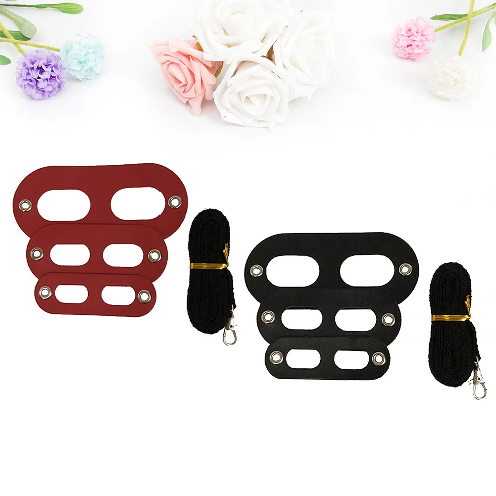 

2Set Lizard Hauling Rope Reptile Pet Harness Set Safe Comfortable Fit with Multiple Adjustments for Daily Walks Black Red