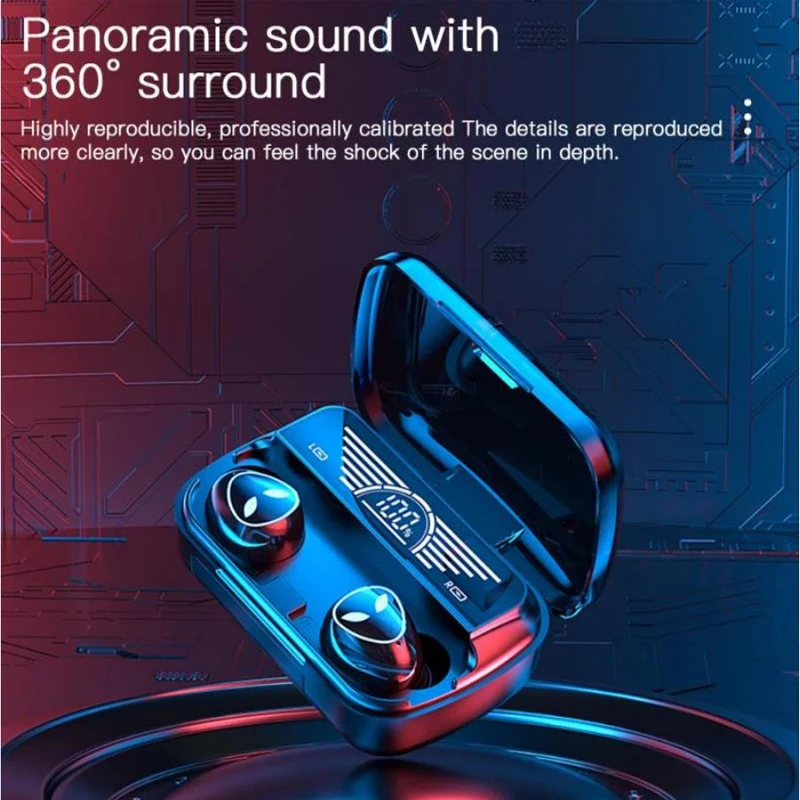 Soleeanre-auriculares inalámbricos con pantalla Digital, cascos deportivos con Control táctil 9D, binaurales, con micrófono