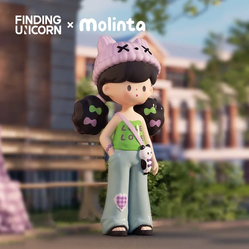 Buscando unicornio Molinta Gossip Club serie caja ciega juguetes Kawaii Anime figura de acción sorpresa caja misteriosa muñecas regalo