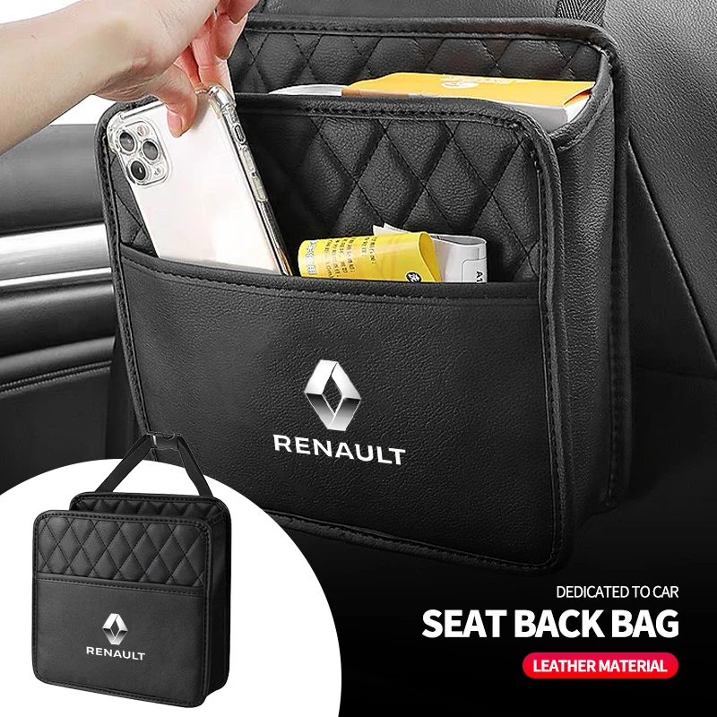 Car Seat Back Storage Bag Multi-function Seat Hanging Bag For Renault Koleos Captur Kadjar Megane Clio Scenic Arkana Accessories