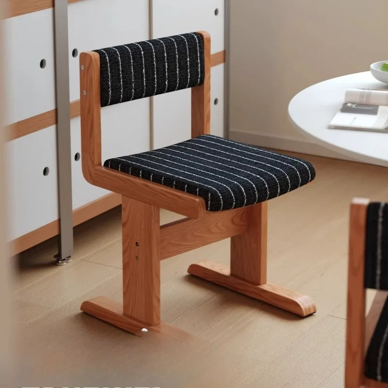 Dining chair, used solid wood backrest, home leisure coffee milk tea shop, very simple chair