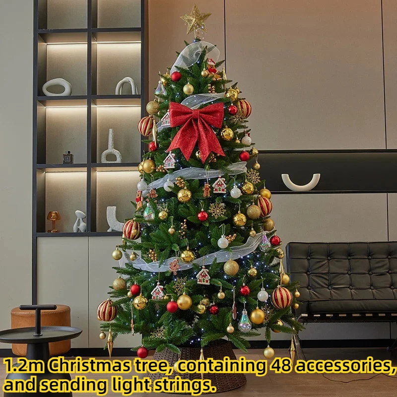 Big Bright Full Christmas Tree Original Slim Korean Christmas Tree Luxury with Lights Arbol De Nvidad Grande Christmas Supplies