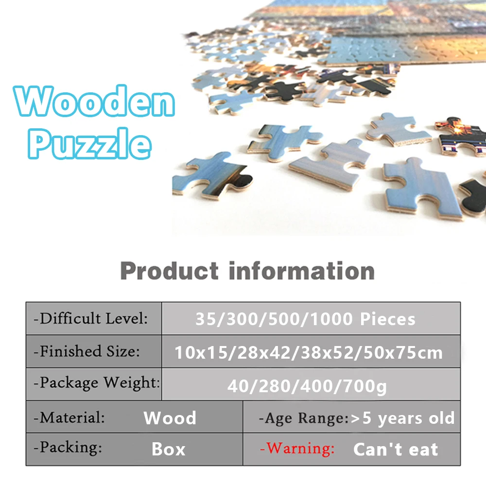 Bandai Anime Puzzle 300/500/1000 Pieces Puzzle Dragon Ball Intellectual Educational Son Goku Jigsaw Puzzle for Adults Kids Toys