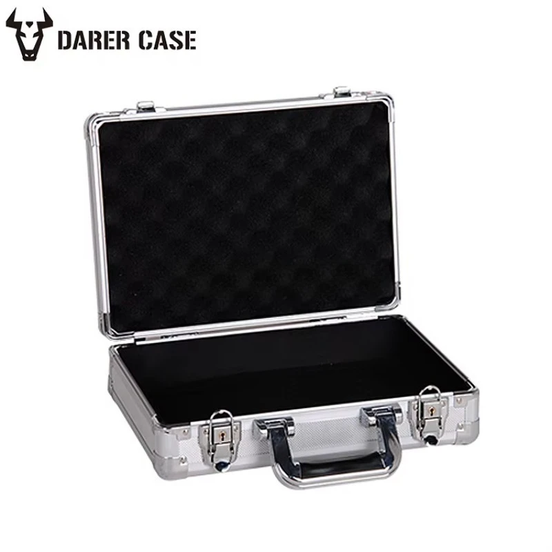 350 * 250 * 100Mm custom portable black aluminum toolbox