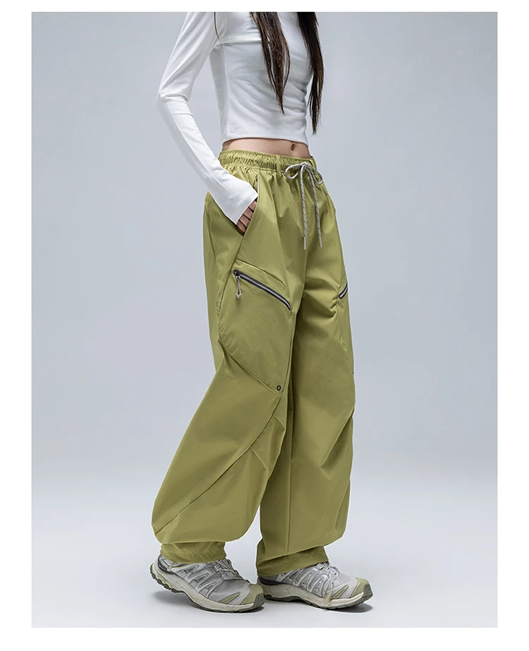 Unisex Wasserdichte Cargohose – Wandelbarer Straight/Jogger-Schnitt, 3D-Schnitt Reflektierende Reißverschlusstaschen, Urban & Leichte Outdoor-Bekleidung – Detail 14