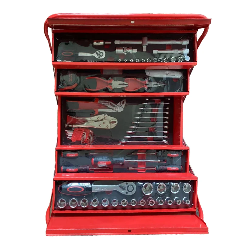 Car Repairing 86 pcs Hand Socket Security Household Auto Tools Wrench Socket Set Mechanical Metal Box Hand Tool Set box