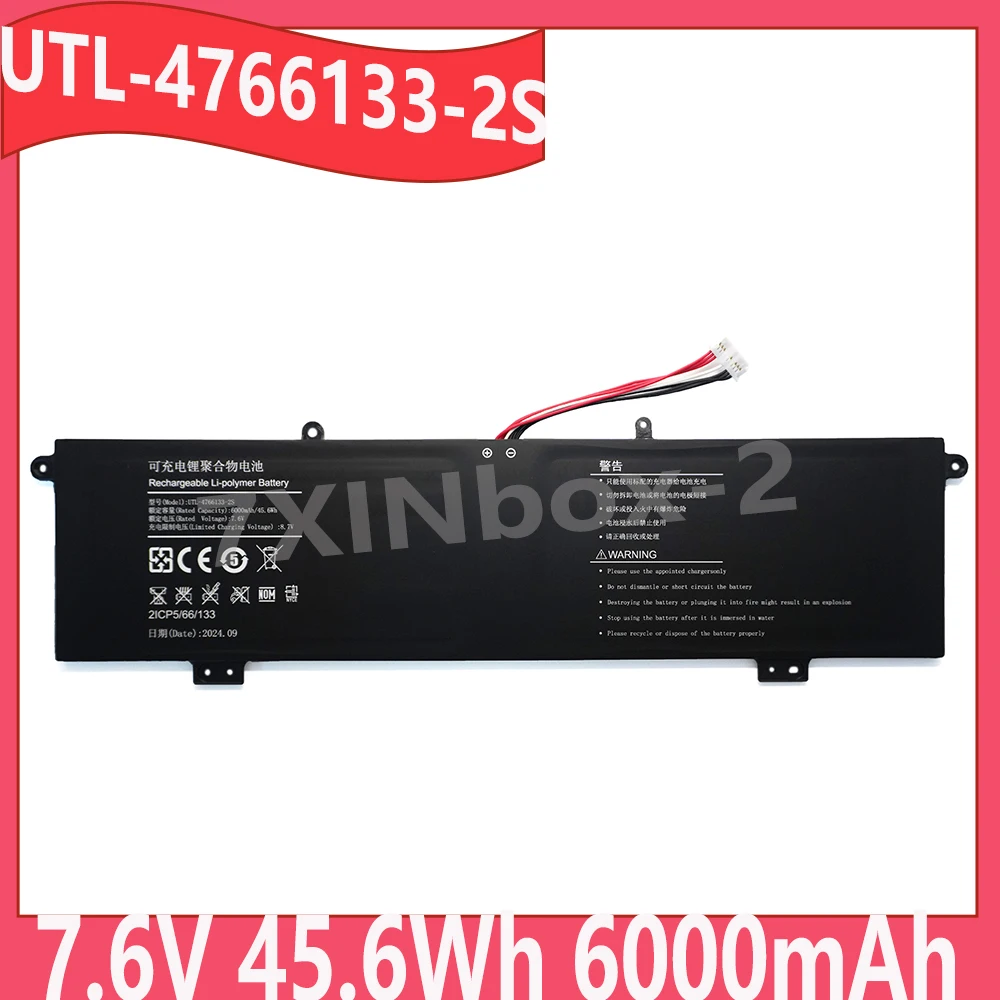 UTL-4766133-2S 7.6V 45.6Wh 6000mAh Laptop Battery For ONN WU133W Y1333W K1412W 100002434 100003497 For Haier Leadpie M1 Series