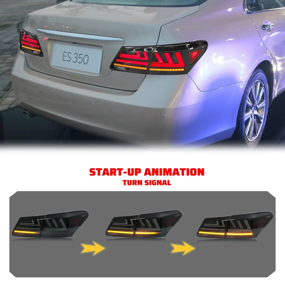 LED Tail Lights for Lexus ES350 2007-2012 ES330 Sequential Animation Rear Lamps