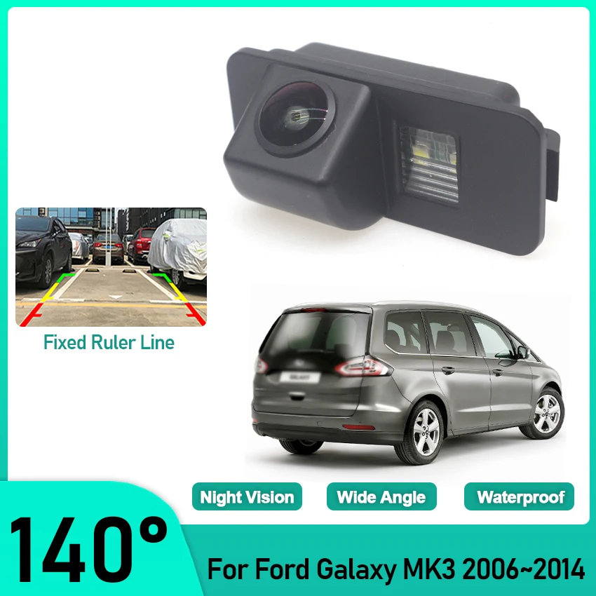 HD 1080*720 Fisheye 140 Degree Car Reversing Rear View Camera For Ford Galaxy MK3 2006 2007 2008 2009 2010 2011 2012 2013 2014