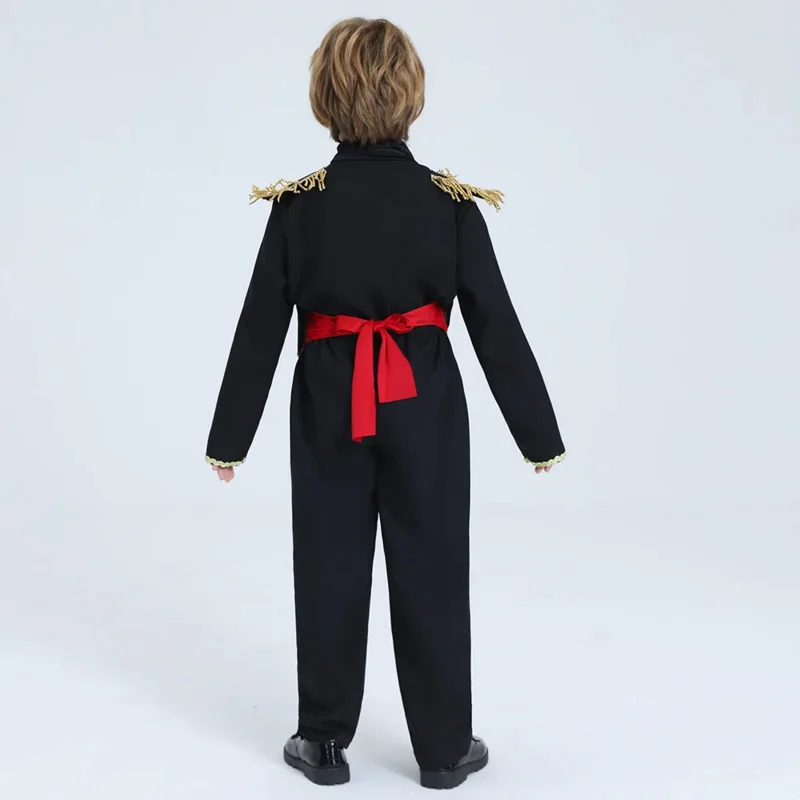 Kids Black Dress Purim Carnival Halloween Costumes Spanish Children Matador Cosplay Spanish Bullfighter Suit for Boys