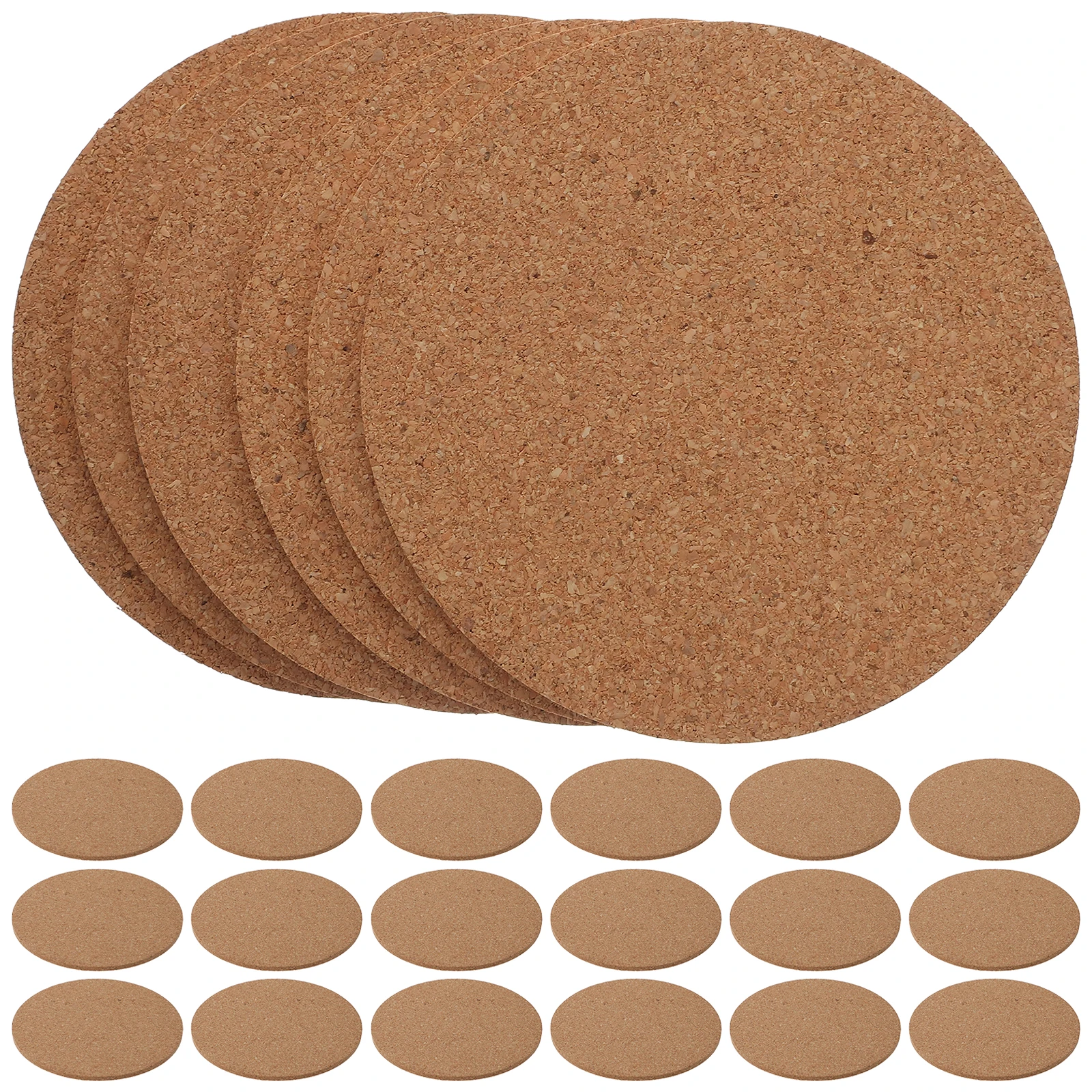 30pcs Cork Coasters Reusable Drink Coaster for Home Coffee Shop Blank Coasters Craft Supplies Thick Padding Table Mat