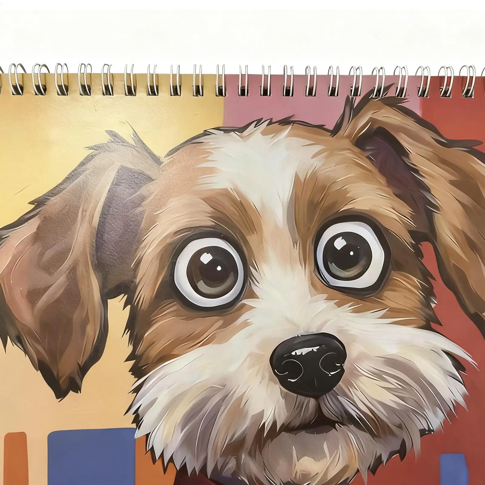 

Календарь для собак, милый мультяшный планировщик щенков, 12-месячный настенный календарь для любителей животных, домашний школьный настенный стол, ежедневное расписание