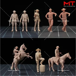 Miniatures Figurine 1/64 1/43 Cowboy Horse Figures Doll Diorama DIY Sand Table Wilderness Scene Props Model Toys