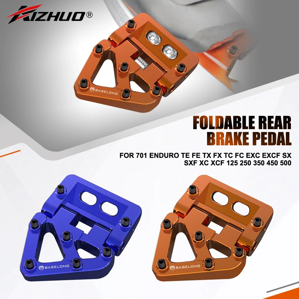 

For HUSQVARNA 701 ENDURO TE FE TX FX TC FC EXC EXCF SX SXF XC XCF 125 250 350 450 500 Foldable Rear Brake Pedal Step Tip Plate