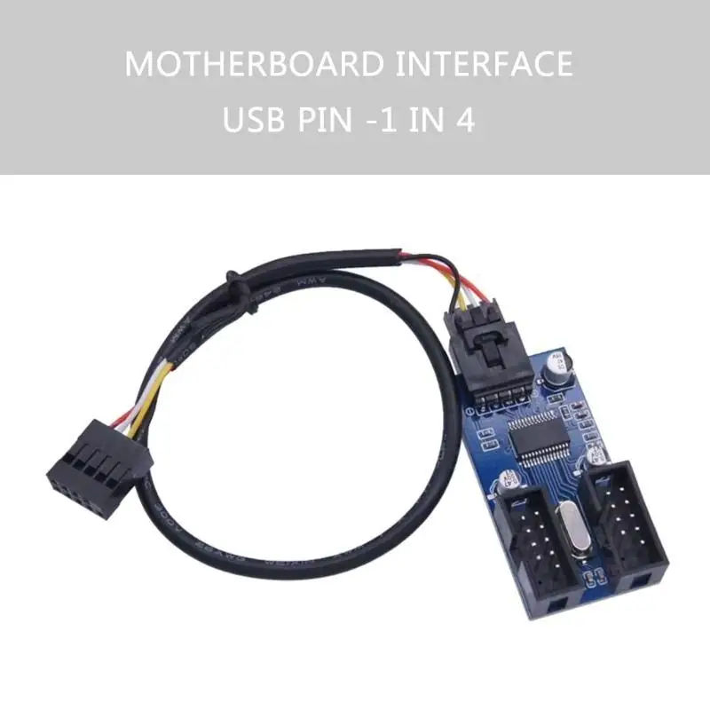 R53C 9Pin USB Header 9Pin USB Splitter Extender for Connecting Multiple Devices to Your Motherboards with Ease