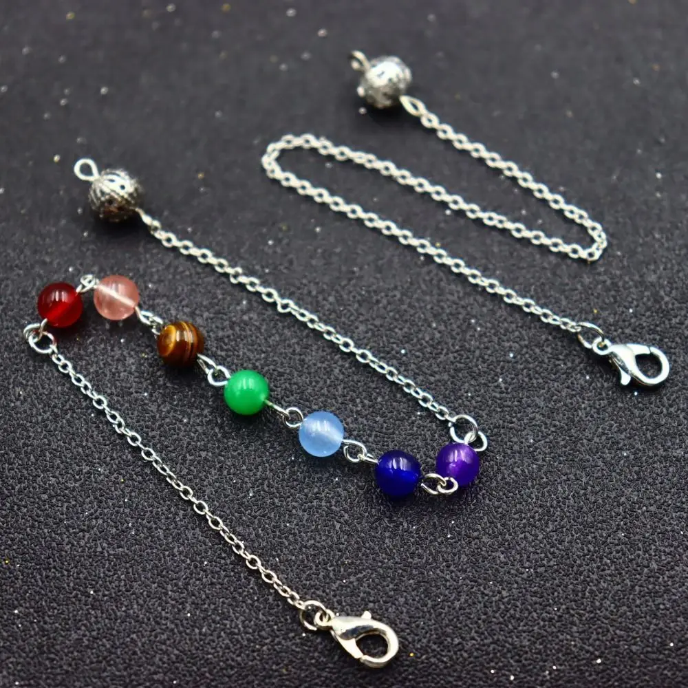 7 Chakra Bead Chakra Bead Chain Gold Color Silver Color Pendulum Pendant Accessories Jewelry Findings DIY