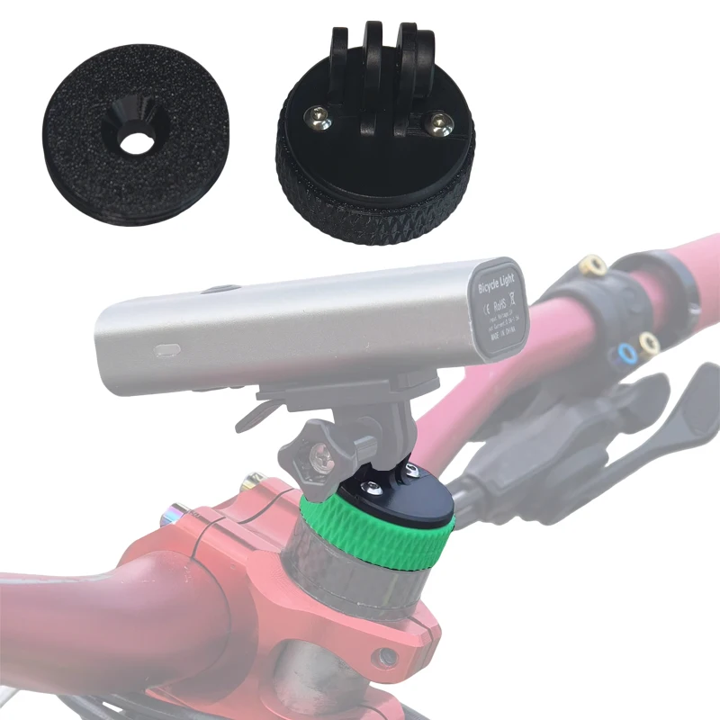 1Set Modular Bike Stem Cap Mount Bicycle Computer/Action Camera/Light Holder Optional Garmin/GoPro/One Quarter Thread Interface