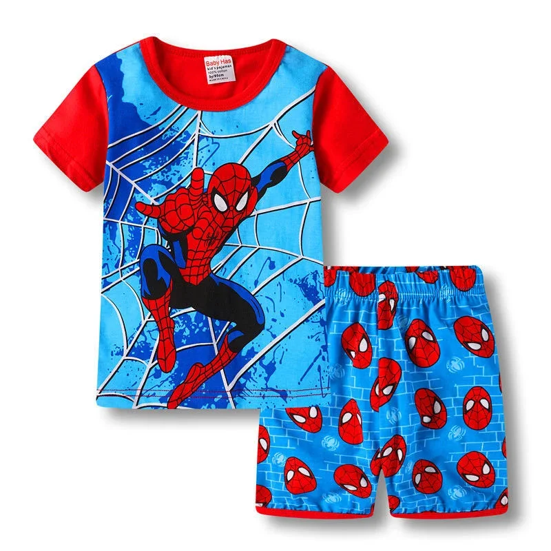 Iron Hero Cosplay Pijamas Conjuntos para meninas, 100% algodão, casual, roupas esportivas infantis, Mickey Costumes, bebê