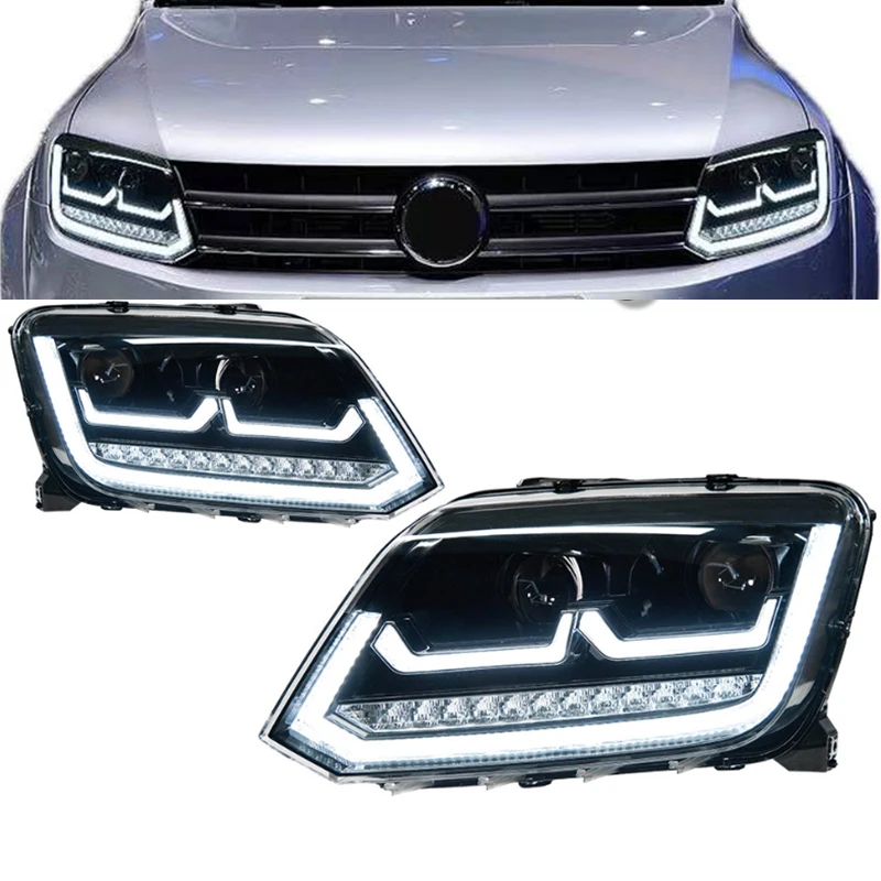 LED Daytime Running Lights for   Amarok 2008-2020 Red Color Modified Car Headlamp Headlights Box Package
