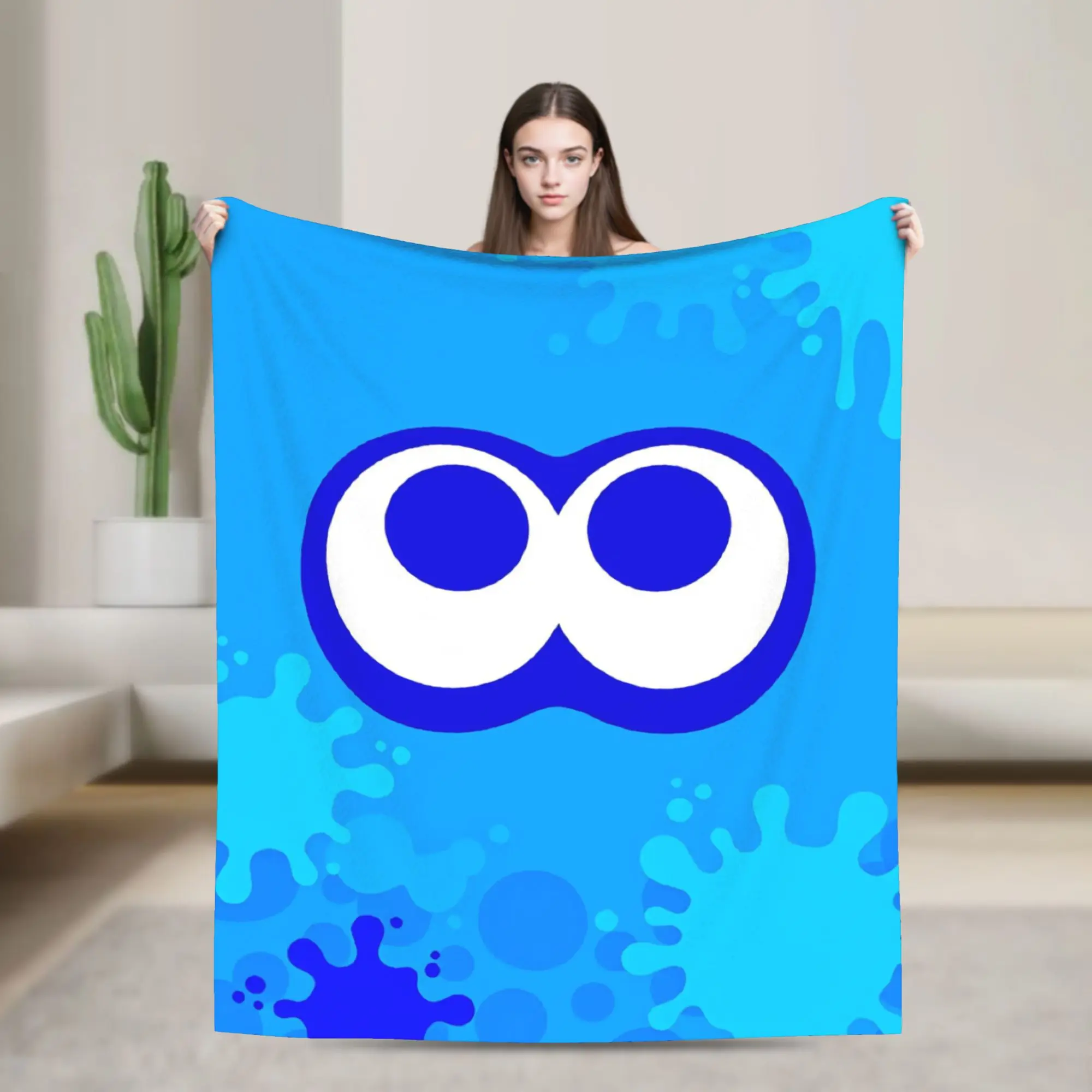 splatoon Game Flannel Blanket Winter  Warm Bedding Throws for Boy Girl Bedroom Aesthetic Bedspread Sofa Bed Cover