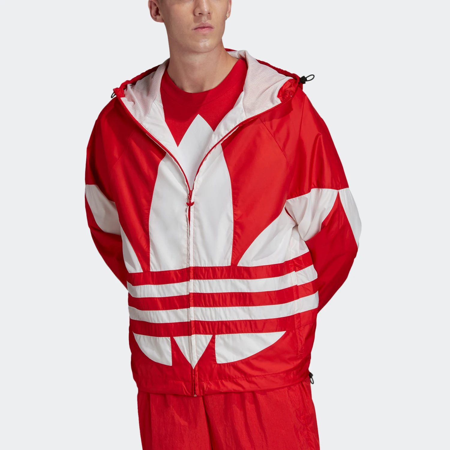 

Оригинальная мужская модная удобная повседневная куртка с капюшоном Adidas Trefoil FM7076